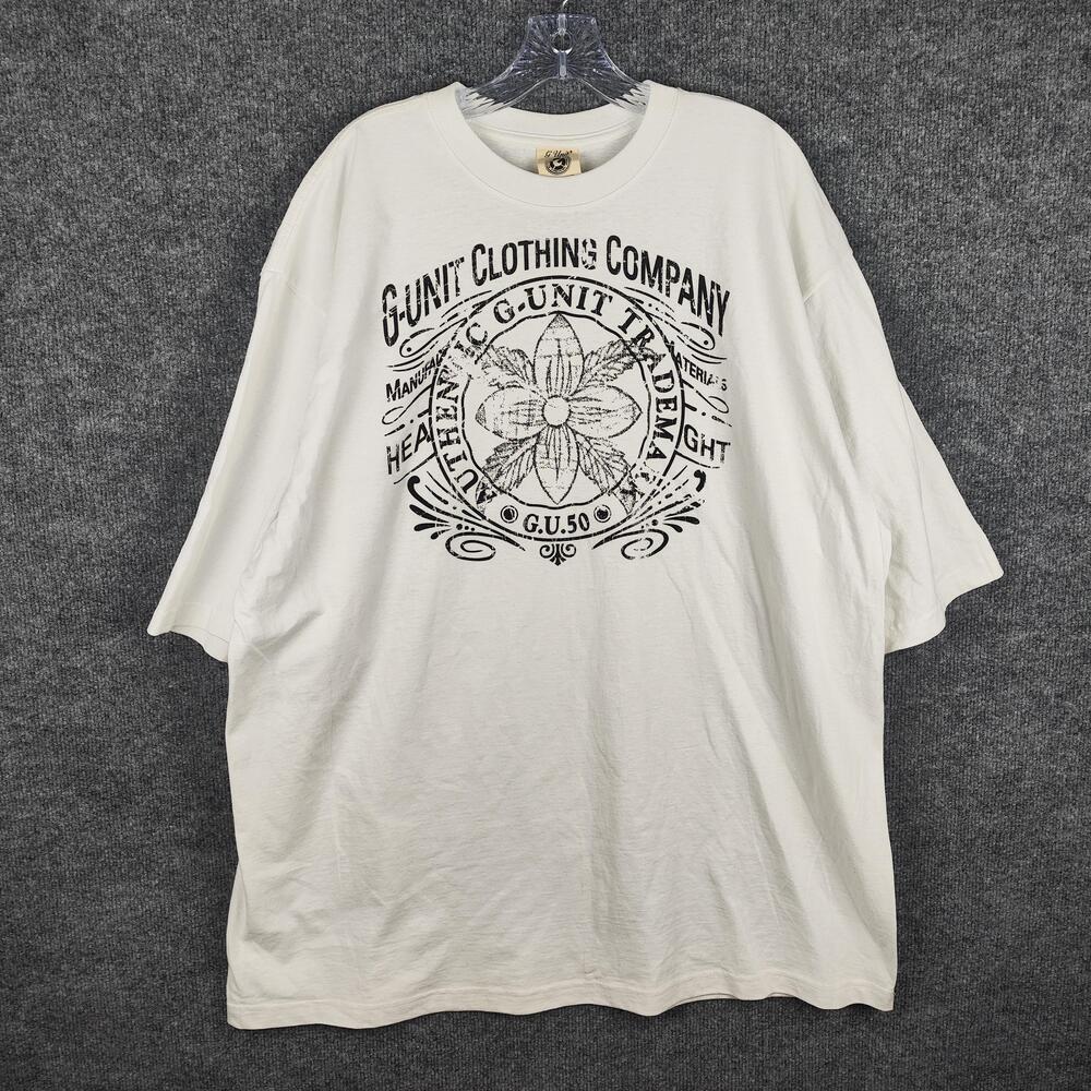 G-Unit Shirt Mens 3XL White Heavyweight Clothing Company Graphic Tee Hip Hop